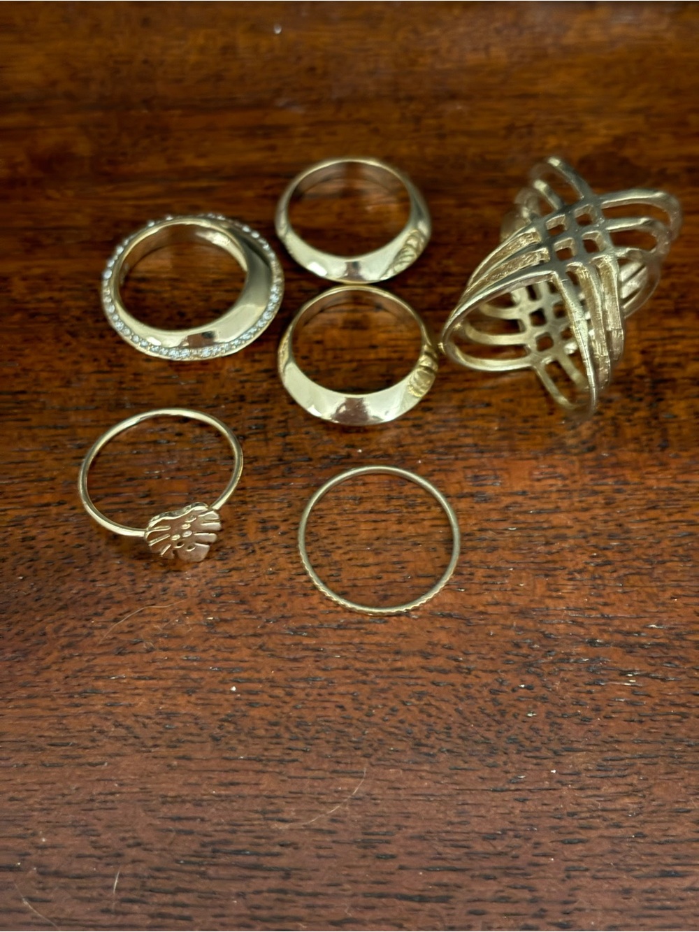 Assorted Gold Tone Women's Rings